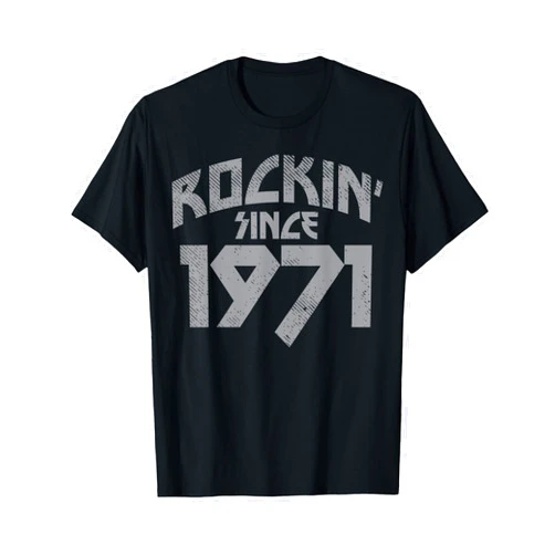 BoredKoalas 50th Bday Shirts 1971 Birthday Gifts Rockin Since 1971 50 Years Old 50th Birthday Rocker Gift T-Shirt