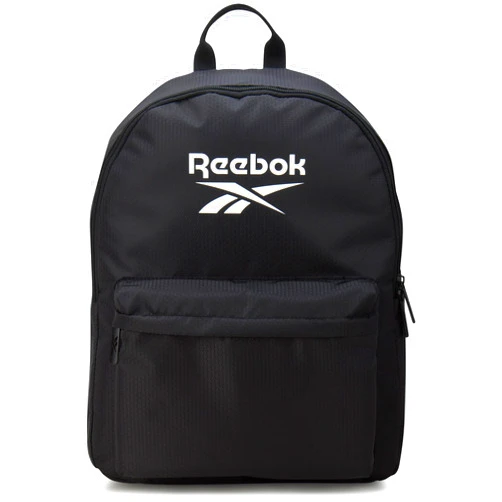 Reebok Element Backpack - Multipurpose Lightweight Carry On Everyday Bag for School Gym and Travel Backpack for Men & Women, Element Black With White Logo