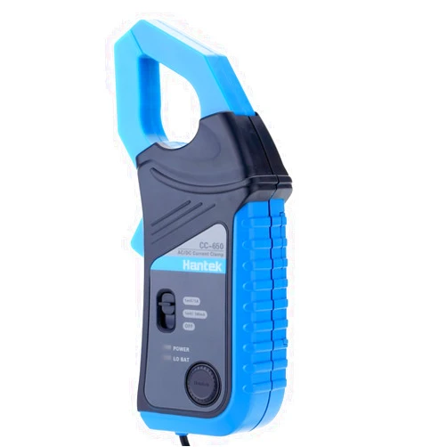 Hantek CC650 AC/DC Current Clamp 400Hz Bandwidth, 1mV/10mA, 650A Auto Oscilloscopes and DMMs, BNC Plug