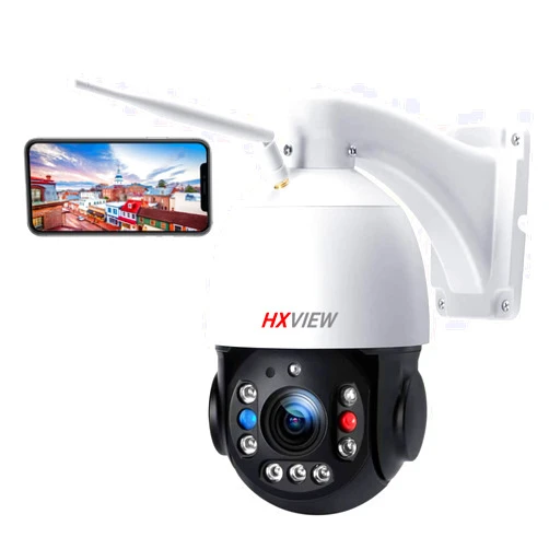 HXVIEW PTZ Camera Outdoor, 30X Optical Zoom Security Camera, 5MP Wireless WiFi RTSP IP Camera, 1000FT Night Vision, Auto Tracking, Emergency Strobe Light Alarm, Human Detection, 2-Way Audio
