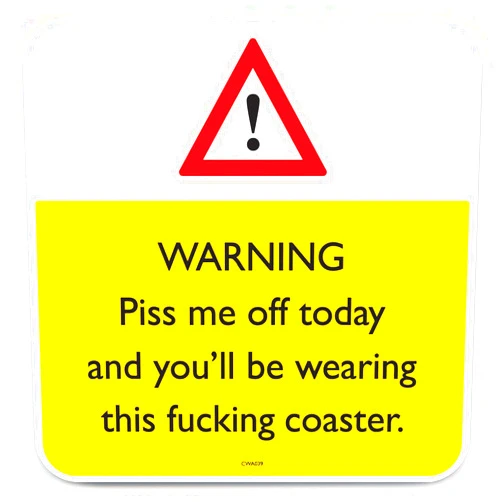 Brainbox Candy Rude ' Me Off Coaster' - Small Gift Ideas For Him Her - Friends Birthday - Housewarming Present - New Home Gift - Cheeky Gifts For Women Men