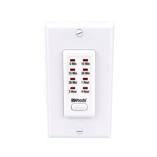 Woods 59724WD In-Wall 4-Hour Digital Countdown Timer, White