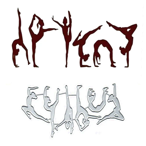 Yeyert Sport Dance Element Metal Die Cuts for Card Making,Merry Christmas Card Cutting Dies Cut Stencils DIY Scrapbooking Album Decorative Embossing Paper Card Embossing Craft