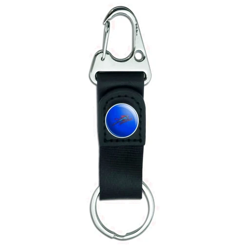 GRAPHICS & MORE DePaul Primary Logo Keychain with Leather Fabric Belt Clip-On Carabiner