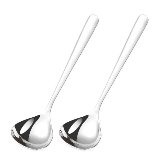 Mafier 2 Pieces 1 oz. Mini Ladle Stainless Steel Soup Spoons 7.68 Inch Small Ladle for Sauce Gravy Ladle for Gravy Boat Serving Spoons Dishwasher Safe Metal Ladles for Cooking(Silver)