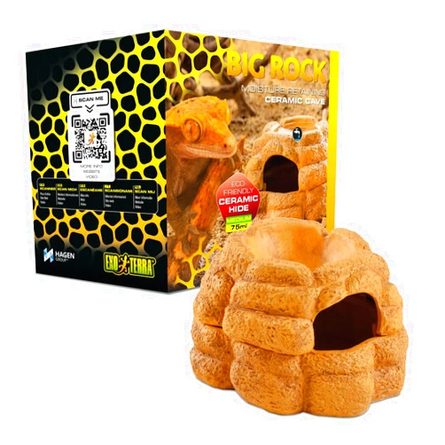 Exo Terra Big Rock Medium Ceramic Cave with lid