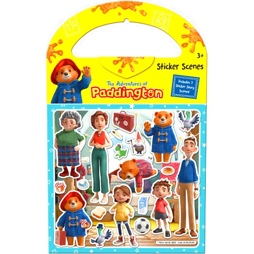 Paper Projects The Adventures of Paddington Sticker Scene Activity Set | Includes 6 Scenes and Around 50 Stickers, Yellow, 23.5cm x 15cm