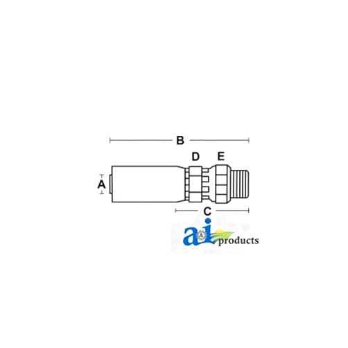 AI Products HW-MBX Male Boss O-Ring Swivel Straight Part No: A-MBX-12-12-W