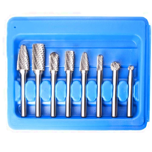 TJATSE Professional 8-Piece Double Cut Carbide Rotary Burr Set 1/4