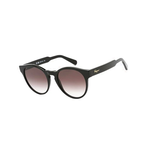Salvatore Ferragamo SF 1068S 260 Crystal Nude Acetate Teacup Sunglasses Blue Gradient Lens, 52-20-140