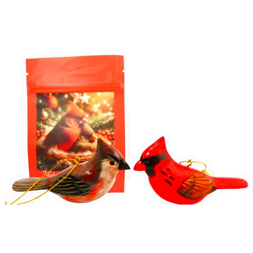 Westmon Works Cardinal Ornament Set with Male and Female Decoration Christmas Tree Polyresin Holiday Decor in Bag