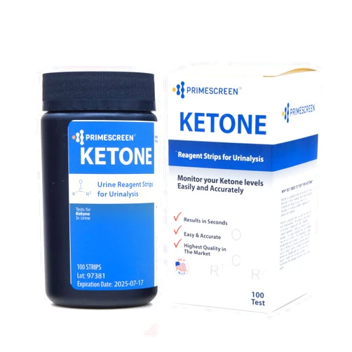 Wondview Prime Screen Ketone Test Strips: Testing Ketosis Based on Your Urine, 100 Ketone Urinalysis Tester Strips (Made in USA)