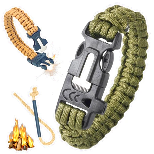 Tabai Survival Bracelets for Men, 2PCS Paracord Bracelet 10