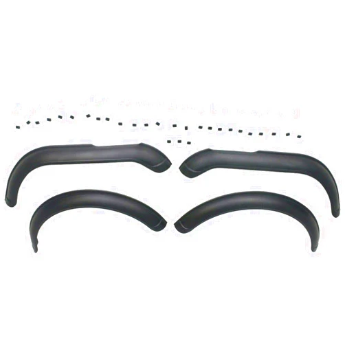 Kucaruce Fender Flares Compatible with 59-66 CJ3 U/K 66-83 CJ5 59-74 CJ5 U/K 59-71 CJ6 U/K 68-71 CJ6 76-86 CJ7 Front and Rear Black 4Pc
