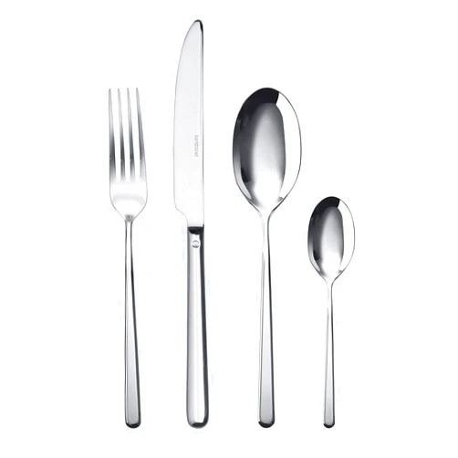 Sambonet Linear 18/10 Stainless Steel Cutlery Set, 24 Pieces, Stainless Steel, 30.2 x 5 x 33.3 cm, Unit
