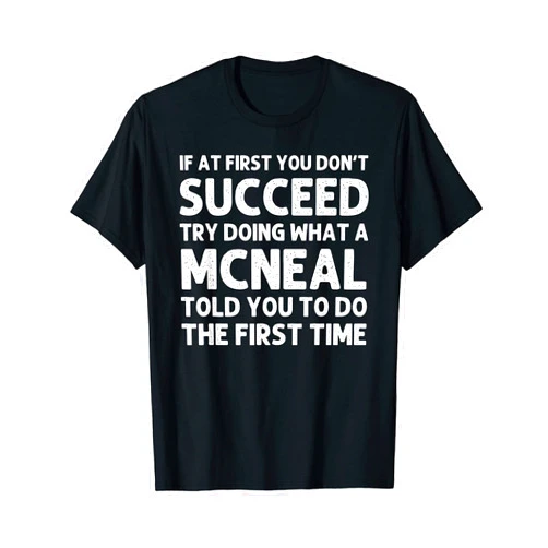 Personalized Last Name Gifts Team Christmas Lovers MCNEAL Funny Surname Family Tree Birthday Reunion Idea T-Shirt