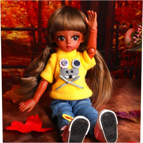 UCanaan BJD Doll 1/6 SD Dolls 12 Inch 18 Ball Jointed Doll DIY Toys with Full Set Clothes Shoes Wig Makeup, Best Gitfs for Girls Christmas Birthday