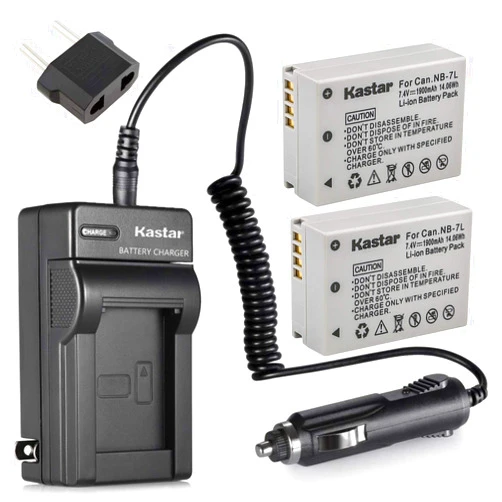 Kastar Battery 2-Pack + Charger Replacement for NB-7L, CB-2LZE and PowerShot G10, PowerShot G11, PowerShot G12, PowerShot SX30 is Digital Cameras
