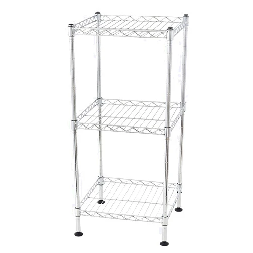 BELANITAS 3 Tier Wire Shelving Unit Storage Shelf Steel Shelving Adjustable Metal Storage Rack Metal Shelving Unit Shelves for Garage, Kitchen, Pantry, Basement, Living Room, Chrome
