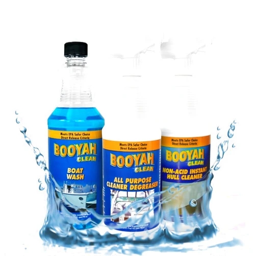 BooYah Clean Quart Trio – Includes 1 Quart Non-Acid Instant Hull Cleaner, 1 Quart Boat Wash, and 1 Quart All Purpose Cleaner – All 3 Products meet EPA Safer Choice Direct Release Criteria
