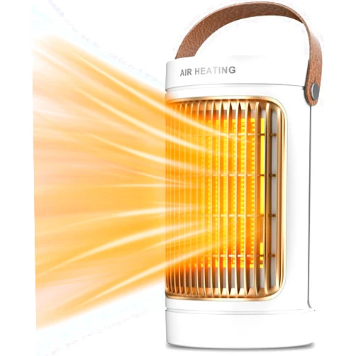 QQT Space Heater,1500W Mini Energy Efficient Space Heaters for Indoor Use,3-Speed Portable Heater Fan for Office with Adjustable,Triple Protection,Suitable for Bedroom, Office and Indoor Use(White)
