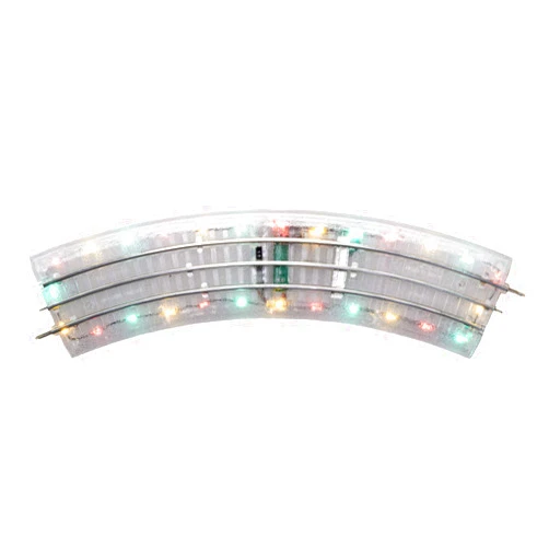 Lionel Lighted FasTrack Electric O Gauge, O36 Curve Track, Pack of 4 , White