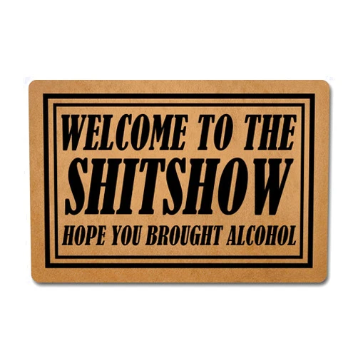 N\A Funny Welcome Doormat Indoor Entray Mat with Rubber Back 15.9