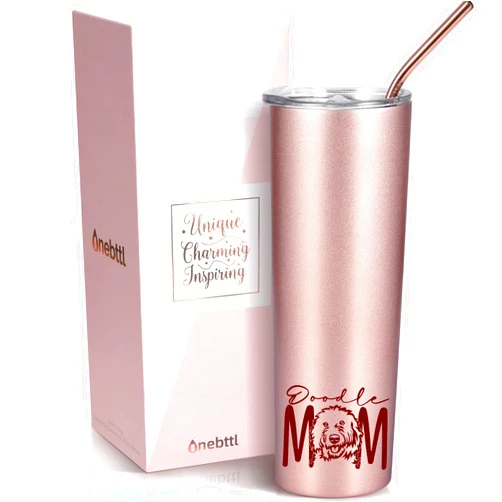 Onebttl Insulated Tumbler, 20oz, Stainless Steel, Goldendoodle Gifts for Women & Girl - Doodle Mom