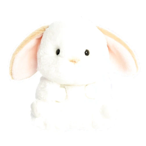 Aurora® Round Rolly Pet™ Bouncy Bunny™ Stuffed Animal - Adorable Companions - On-The-Go Fun - White 5 Inches