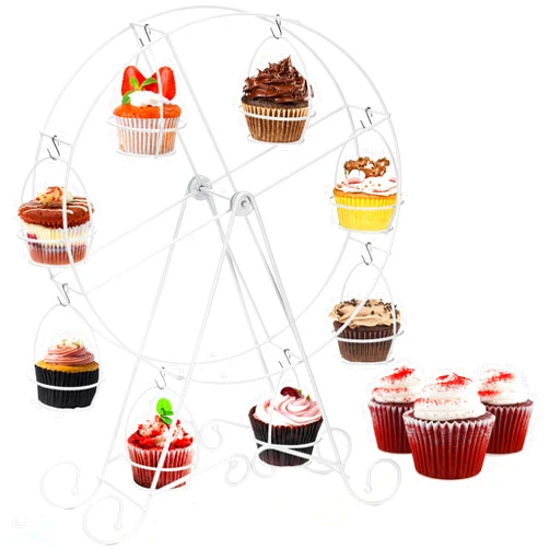 SOUJOY Ferris Wheel Cupcake Stand, Cupcake Serving Holder for Carnival and Circus Theme Party, Cupcake Display Rack for Candy Cupcake Cookies Dessert Wedding Party Furnishing