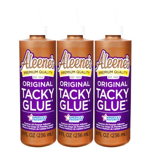Aleene's Original Tacky Glue, All Purpose Adhesive, Perfect for Crafts and DIY Projects, Dries Fast and Clear, 8 fl oz 3-Pack