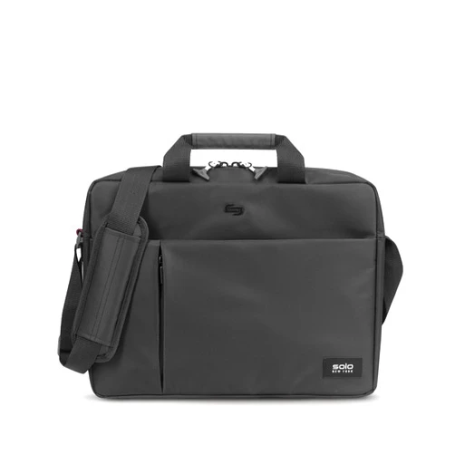 Solo New York Lead Slim Briefcase, Black, Fits up to 15.6