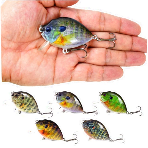 HUIOP wobbler Fishing Lure, 5PCS Fishing Lures 6cm 15g Mini Wobbler Fishing Lure Artificial Hard Bait Crankbait with Tackle Box for Fish Bass Fishing Tackle