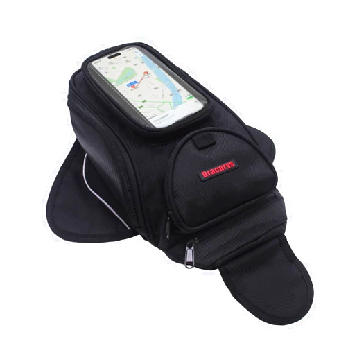 Dracarys Motorcycle Tank Bag - Oxford Saddle Black Motorbike Bag - Strong Magnetic Bag for Honda Yamaha Suzuki Kawasaki Harley