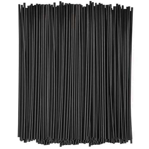 Comfy Package [1000 Count] 7 Inch Coffee Stirrers, Cocktail Straws - Disposable Plastic Sip Stir Sticks - Black