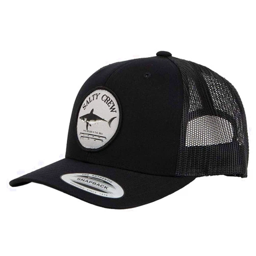 Salty Crew Shark Logo Retro Trucker Hat - Unisex Adjustable Baseball Hat for Adults - Premium Cotton