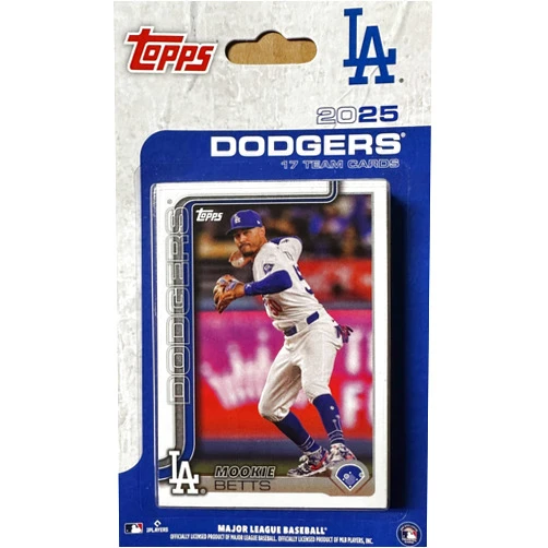 Topps Total Los Angeles Dodgers 2025 Topps Factory Sealed 17 Card Team Set Featuring Shohei Ohtani, Mookie Betts and Freddie Freeman with 2 Rookie Cards Plus