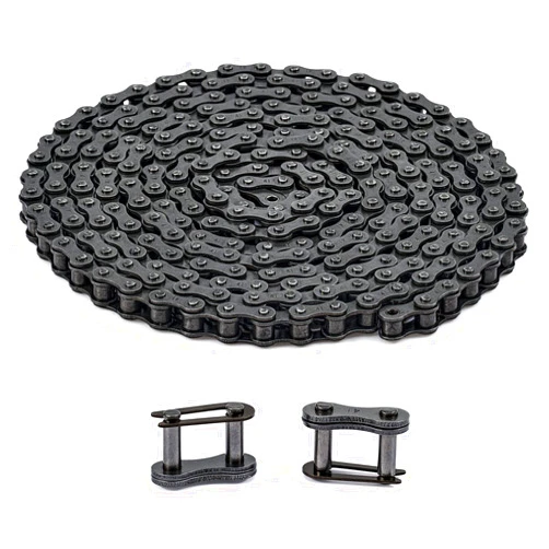 CO-Z #41 Roller Chain for Electric Gate Openers with 2 Connecting Links, 10 ft Gate Chain Extension Replacement for Automatic Sliding Gate Opener Operator Garage Hanger Door Go Karts ATVs Dirt Bikes