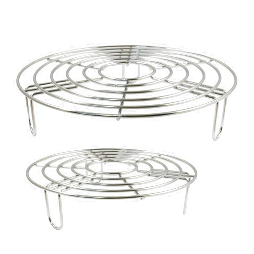 Coufce 2PCS Round Cooling Racks Stainless Steel Steamer Rack Roasting Rack Cooking Grid Grill Rack Steaming Baking Rack Fits Air Fryer Stockpot Pressure Cooker Round Cake Pan Oven(8