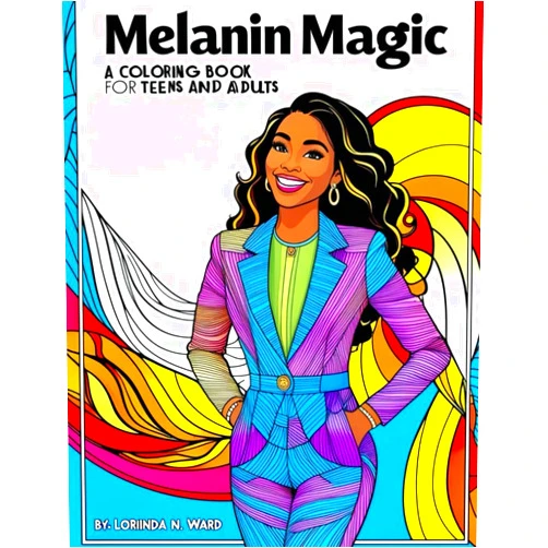 By Lorinda N Ward (Author) Melanin Magic: A Stunning Black Women Coloring Book: 25 Exquisite Illustrations Celebrating Beauty, Strength, and Grace: African American Women Coloring Book for Relaxation
