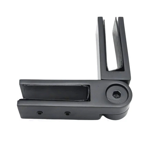 SYOWADA Black Adjustable Glass to Glass Clamp Angle (90°-180°) Glass Railing Clamp Replacement for 3/8