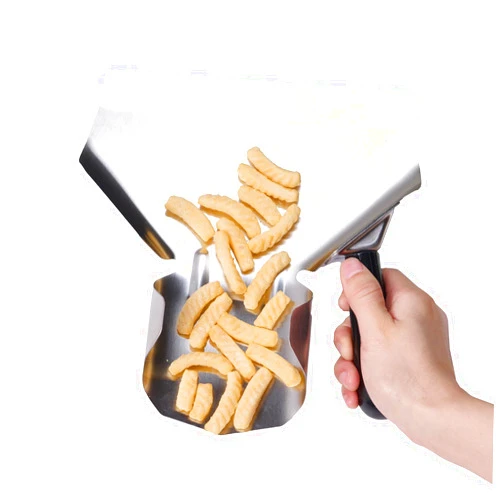 JAKOUE Right-Handle Stainless Steel Popcorn Scoop, Commercial Popcorn Machine Supplies, Filler Tool for Snack Containers