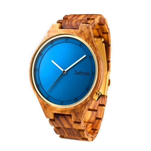 Zeitholz Wood Watches for Men, Wooden Watch, Gifts, Big face, Analog Watch, Stolpen Collection 42mm, 100% Natural Wood with Japanese Quartz Movement.