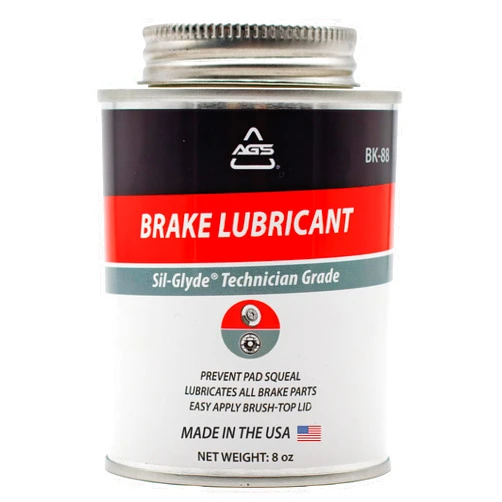 AGS Automotive Solutions Silicone-Based Brake Lubricant - Eliminate Squeals and Enhance Performance with Brush Top Can Application, Long-Lasting, 8oz - Excellent for Complete Brake Assembly Tasks