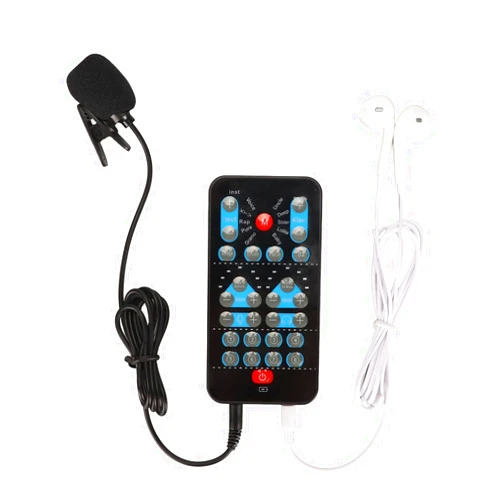 Dpofirs Voice Changer with 10 Sound Changing Modes, Handheld Sound Card Functions, Voice Changer Device Portable Design for Mobile Phone Computer DJs Music Studio Recording