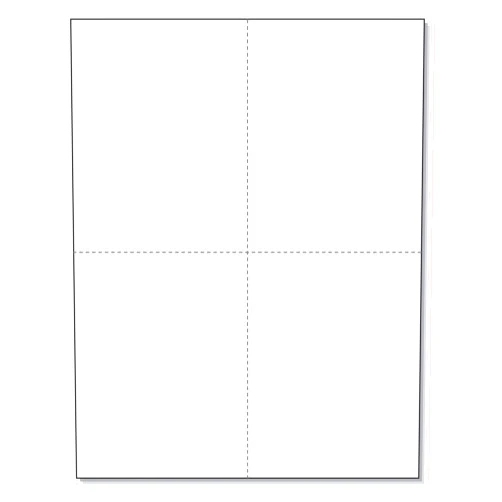 NextDayLabels 8-1/2 x 11 Laser and Inkjet Printer Postcards 4 up Per Page, (4-1/4