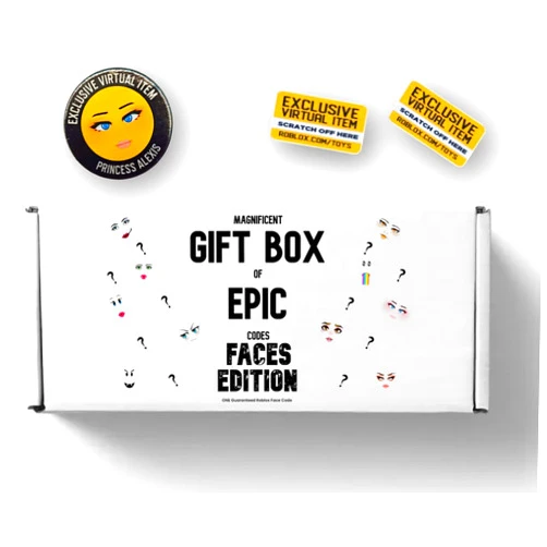 Slabs of Heat Roblox Face Code Mystery Box - Magnificent Gift Box of Epic Codes: Faces Edition│Contains One FACE Code & Two Bonus Codes│Possible Star Sorority, Princess Alexis, Sapphire Gaze, Winning Smile