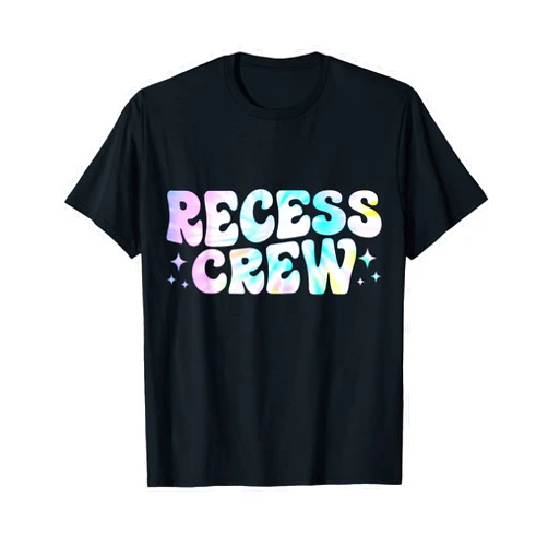 Back to School Tie Dye Recess Squad Team Recess Crew Teacher Student Monitor Back to School Tie Dye Men Women T-Shirt