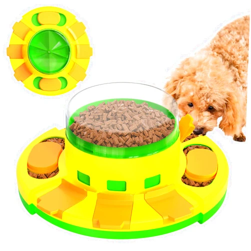 BEEFABLE Dog Puzzle Feeder Toy - Green Slow Feeding Dog Puzzle Toys for IQ Training & Mental Enrichment - Food Dispenser for Small Breeds