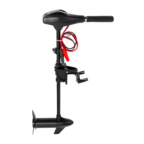HYYKJ-US 40 LBS Electric Trolling Motor,12V Boat Fishing Motor w/Three-bladed Propeller, LED Battery Indicator,Long Shaft Outboard Trolling Motor for Fishing Boats Saltwater,Adjustable Handle